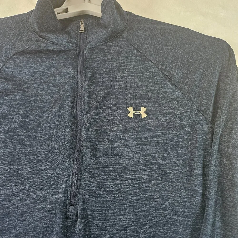 Under Armour Women's Sz L UA Tech Twist 1/2 Zip Long Sleeve Shirt 1320128 Blue - Picture 5 of 13